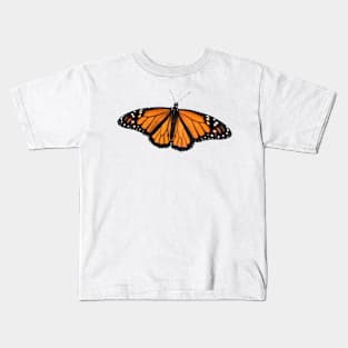 Monarch Butterfly on Orange Kids T-Shirt